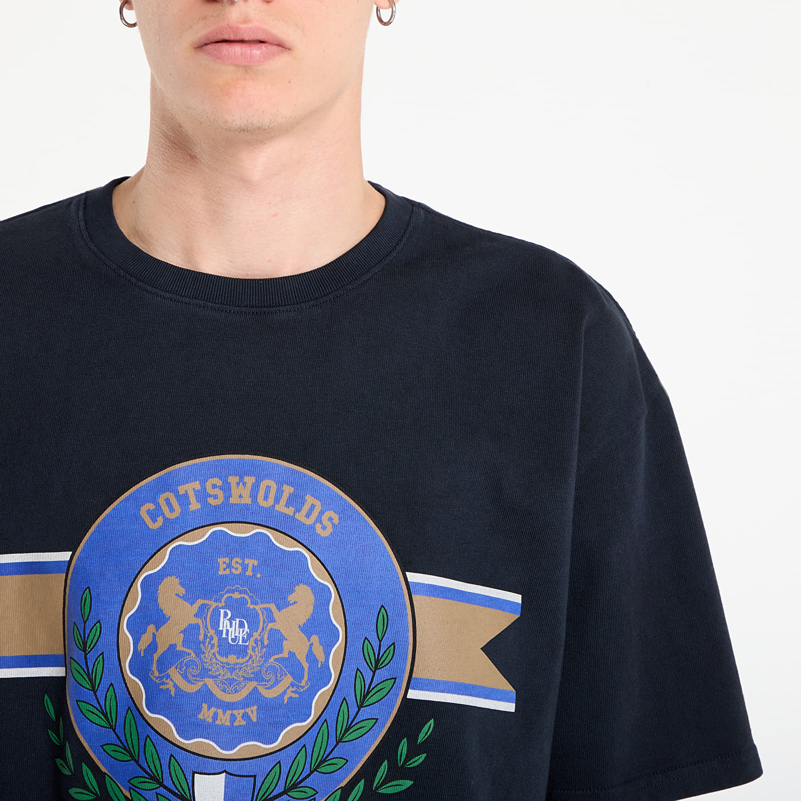 Camisetas de hombre Rhude Cotswold Crest Tee Vintage Black