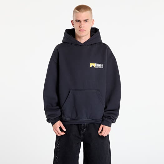 Rhude International Racing Logo Hoodie Vintage Black