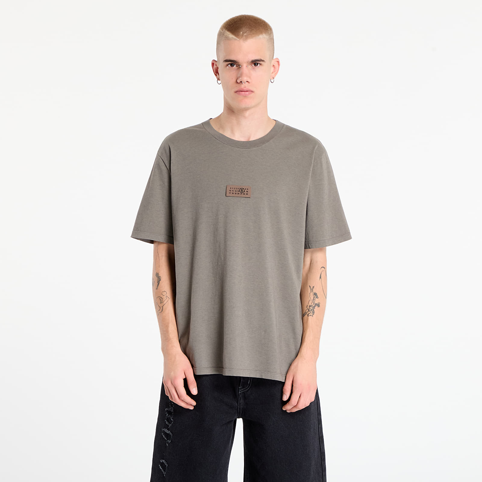 Мъжки тениски MM6 Numeric T-Shirt Taupe