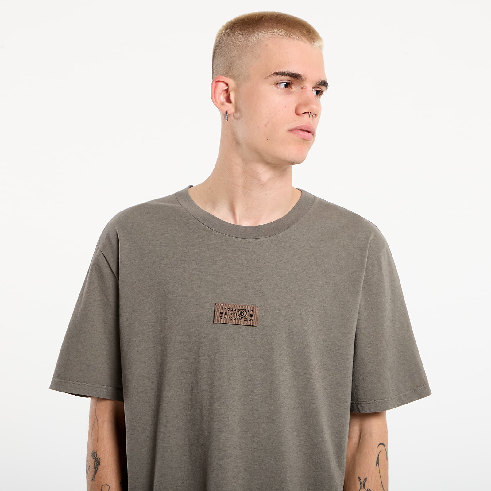 Мъжки тениски MM6 Numeric T-Shirt Taupe