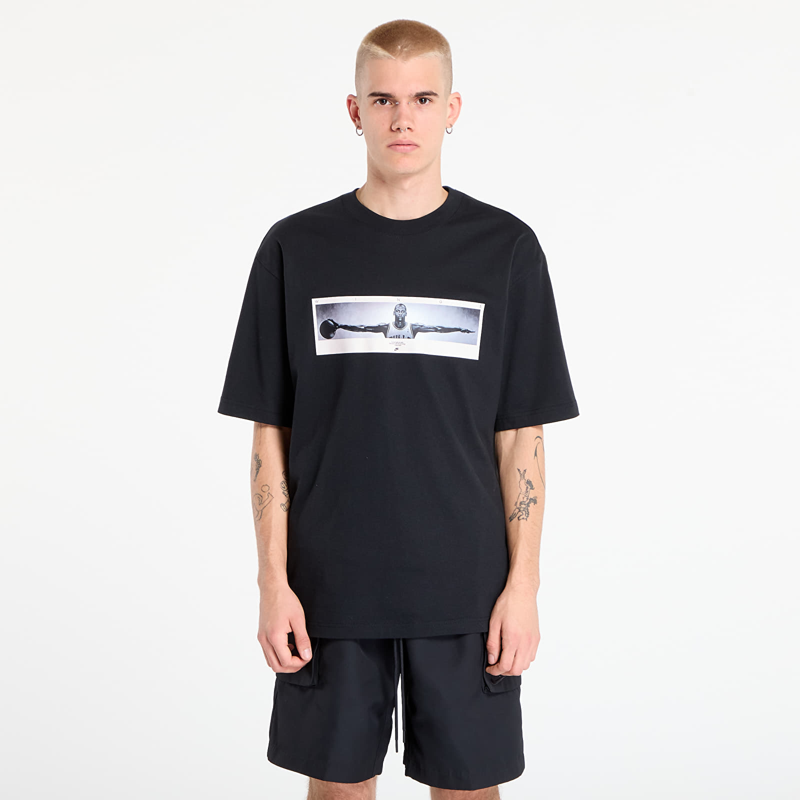 Majice T-shirt Jordan Men's Photo T-Shirt Black/ White