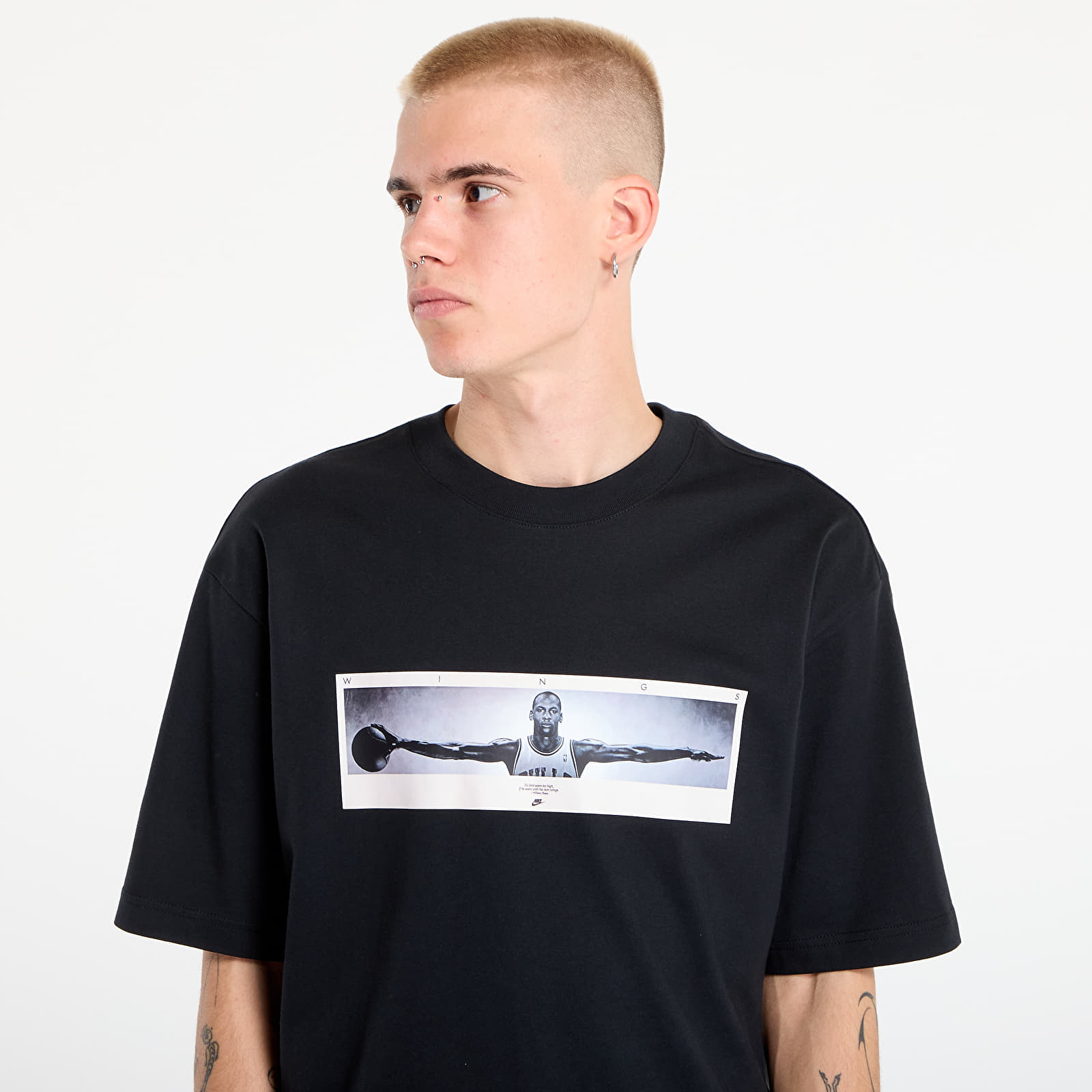 Majice T-shirt Jordan Men's Photo T-Shirt Black/ White