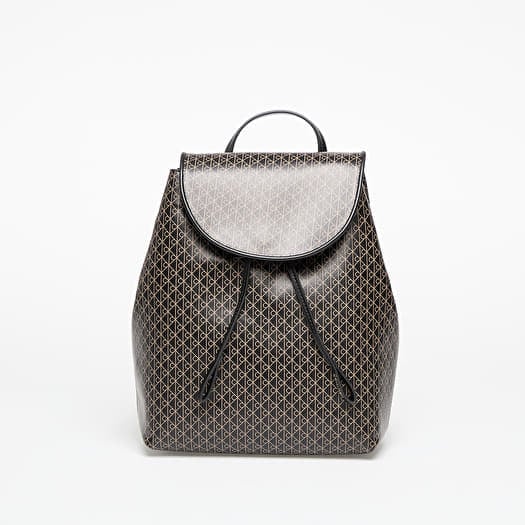 Calvin Klein Emblem Aop Flap Backpack Black