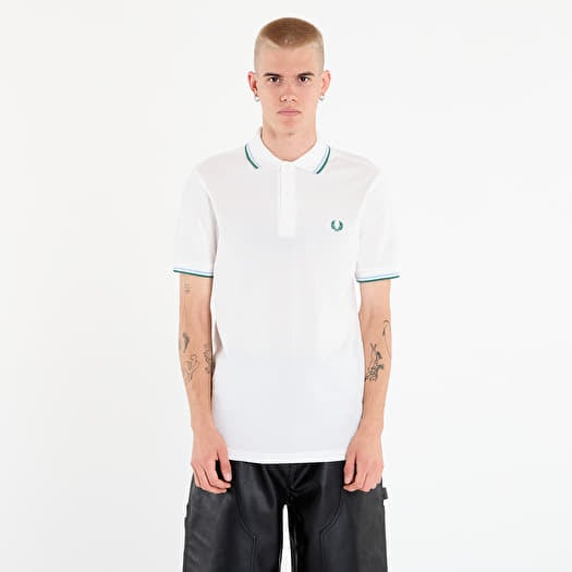 FRED PERRY Twin Tipped Fred Perry Shirt UNISEX Swhit/ Trbl/ Sprgr