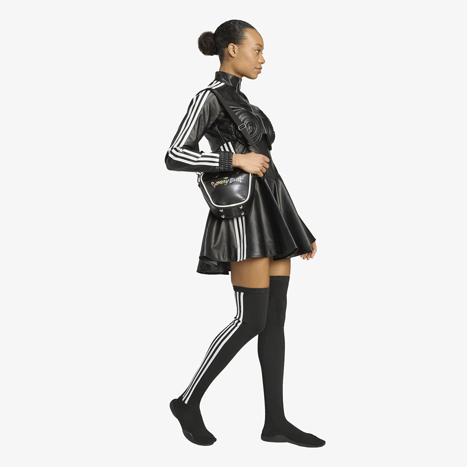 Jacken adidas x Jeremy Scott Faux Leather Track Top Black
