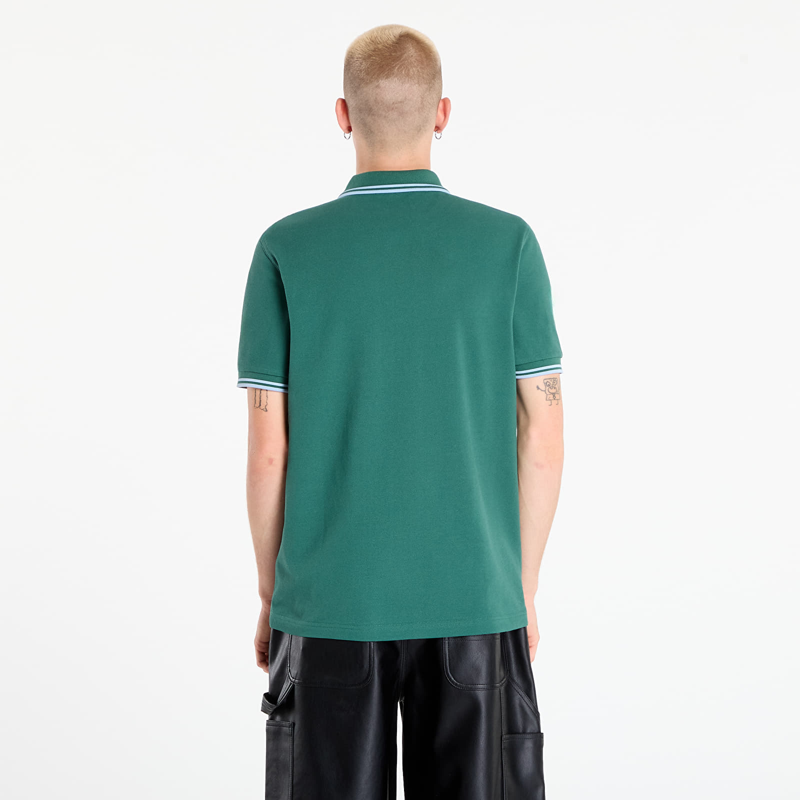 Moške majice  FRED PERRY Twin Tipped Fred Perry Shirt UNISEX Sprtgrn/ Trackblu