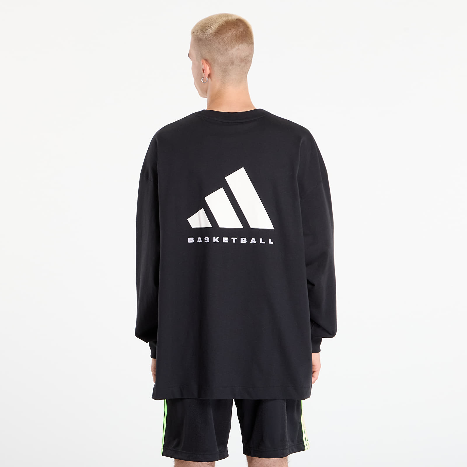 Magliette da uomo adidas Basketball Long Sleeve Tee UNISEX Black