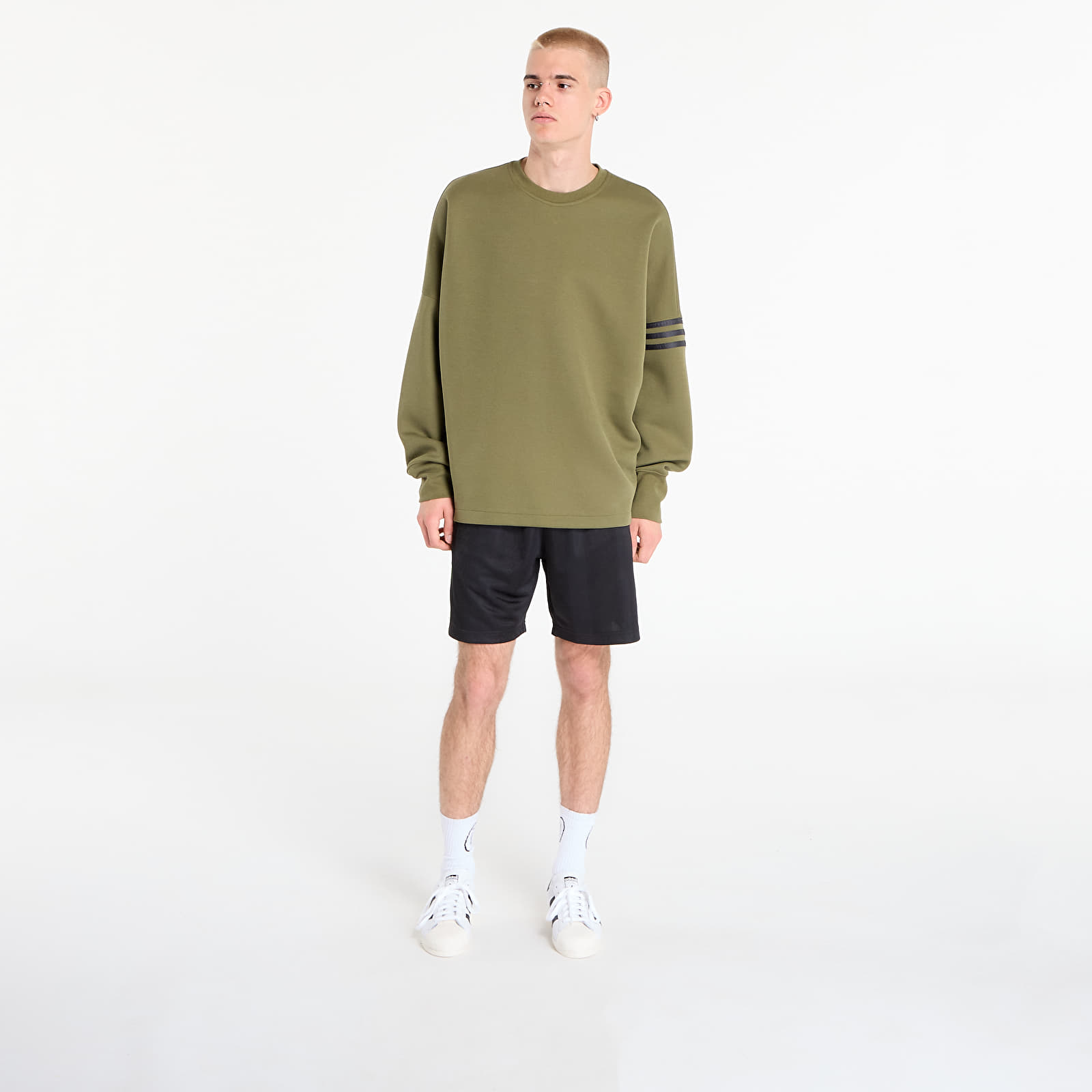 Men's hoodies adidas Neuclassics Oversized Crew Focus Olive