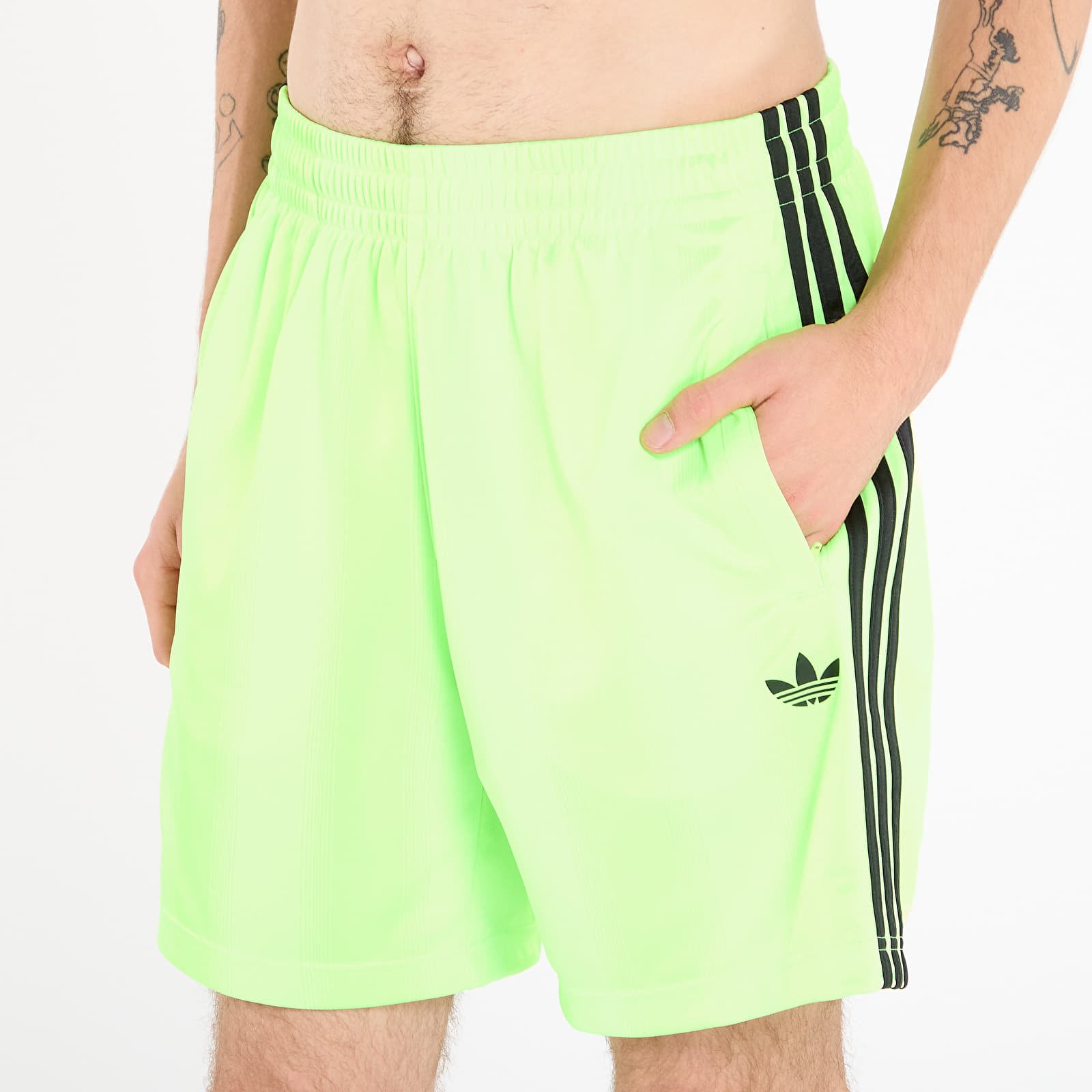 Pantaloncini uomo adidas Jacquard Shorts Signal Green/ Black
