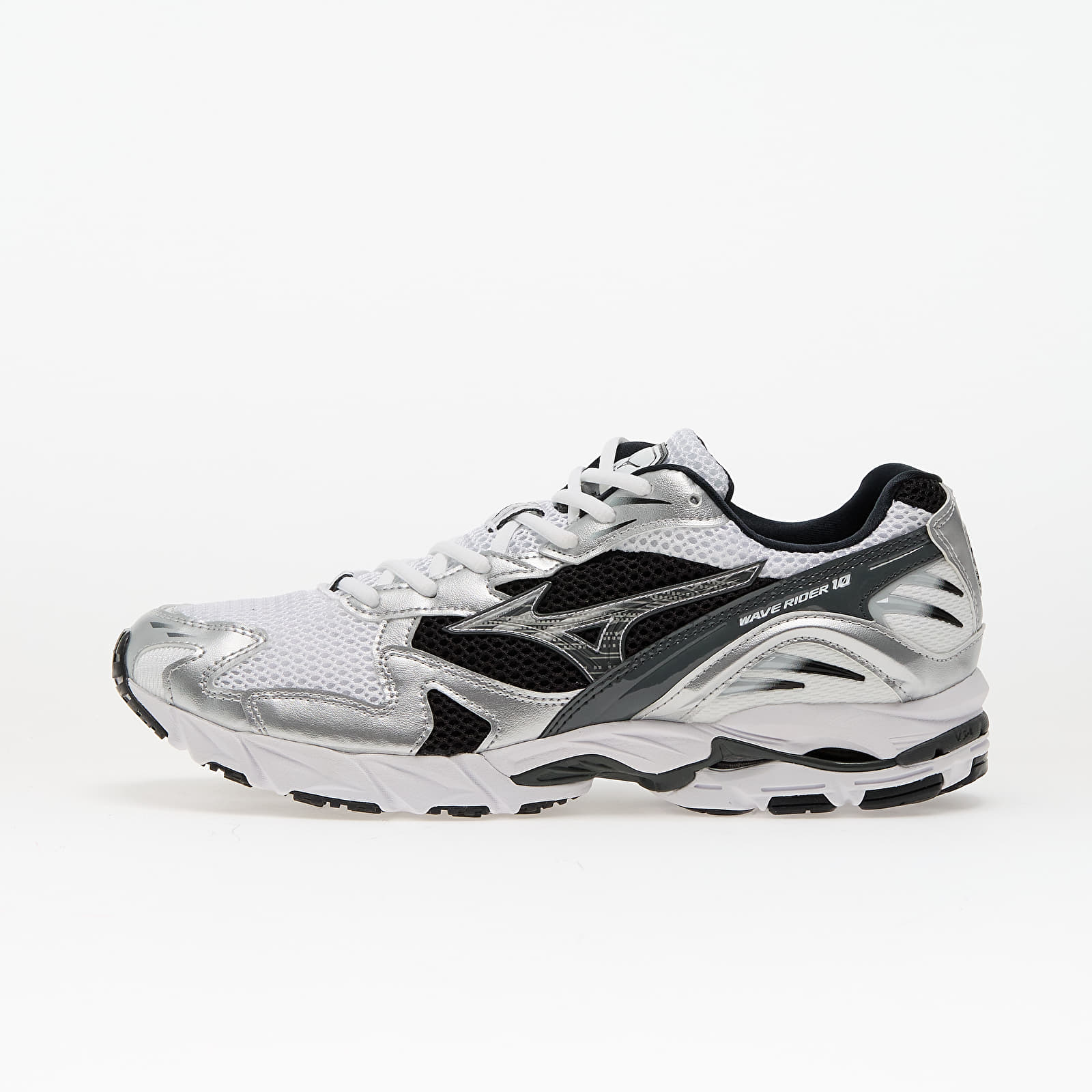 Scarpe uomo Mizuno Wave Rider 10 White/ Silver/ Black