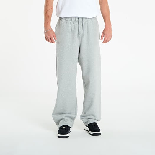 Nike Solo Swoosh Men's Fleece Open-Hem Pants Dk Grey Heather/ Lt Smoke Grey/ White