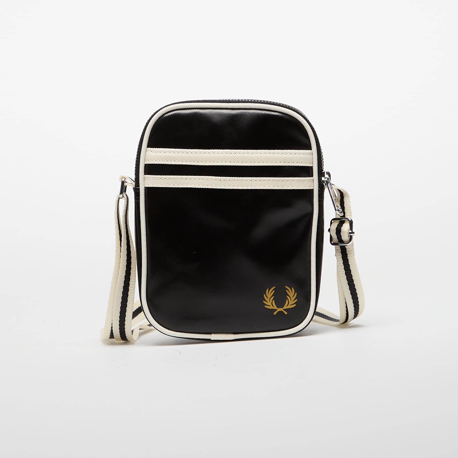 Ristilaukut FRED PERRY Classic Small Side Bag Black/ Ecru