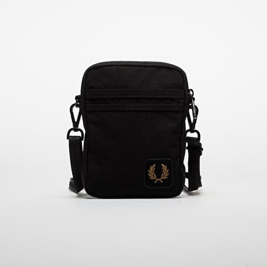 FRED PERRY Nylon Badge Small Side Bag Black