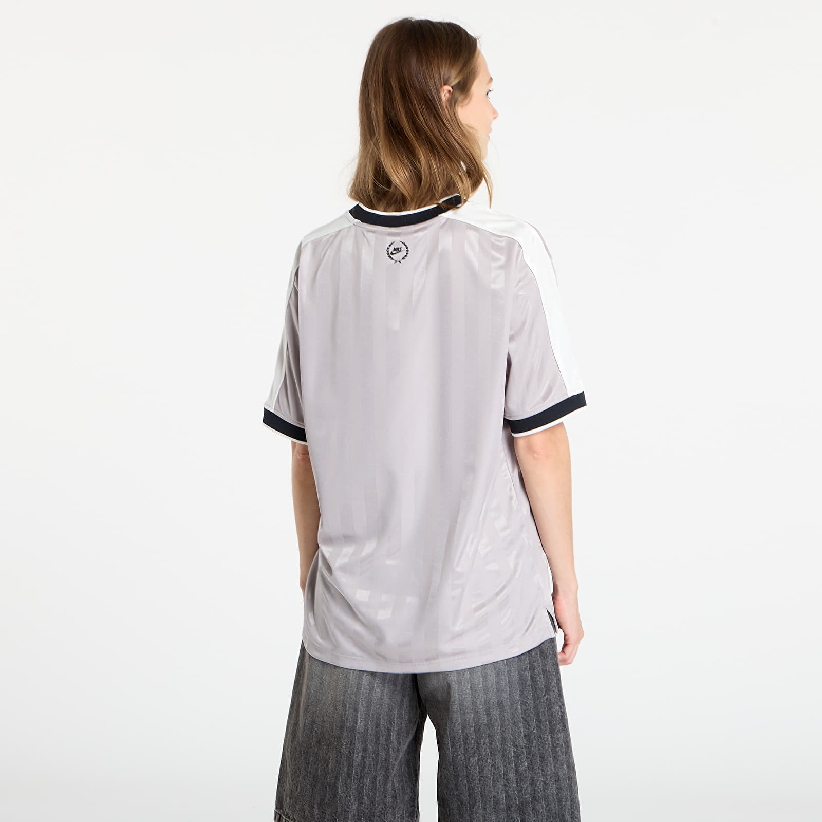 Trikots Nike Sportswear Women's V-Neck Jersey Top College Grey/ Sail/ Black/ Black