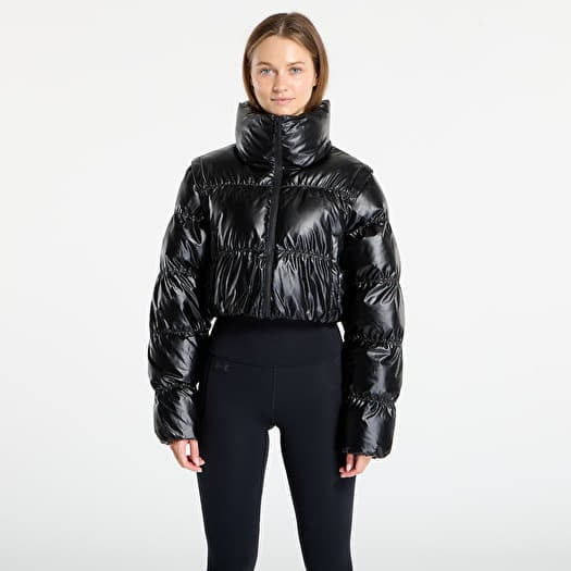 adidas Essentials Glossy 2-In-1 Cropped Puffer Black