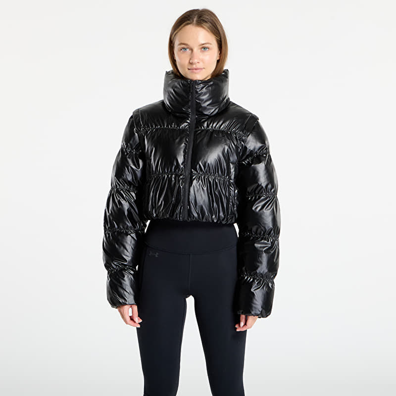 adidas Essentials Glossy 2-In-1 Cropped Puffer Black