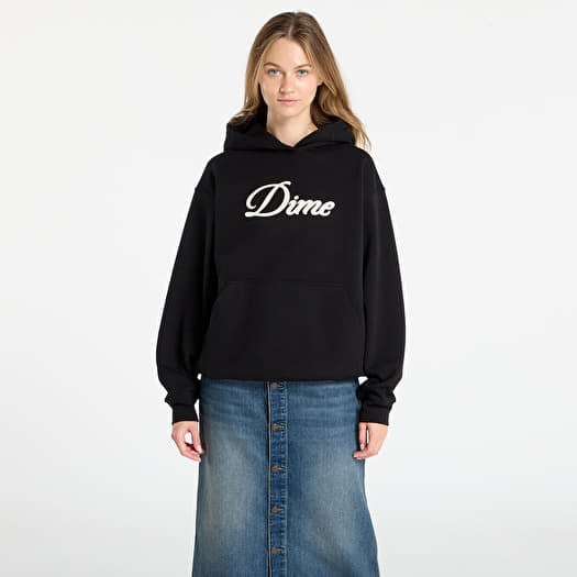 DIME Cursive Hoodie UNISEX Black