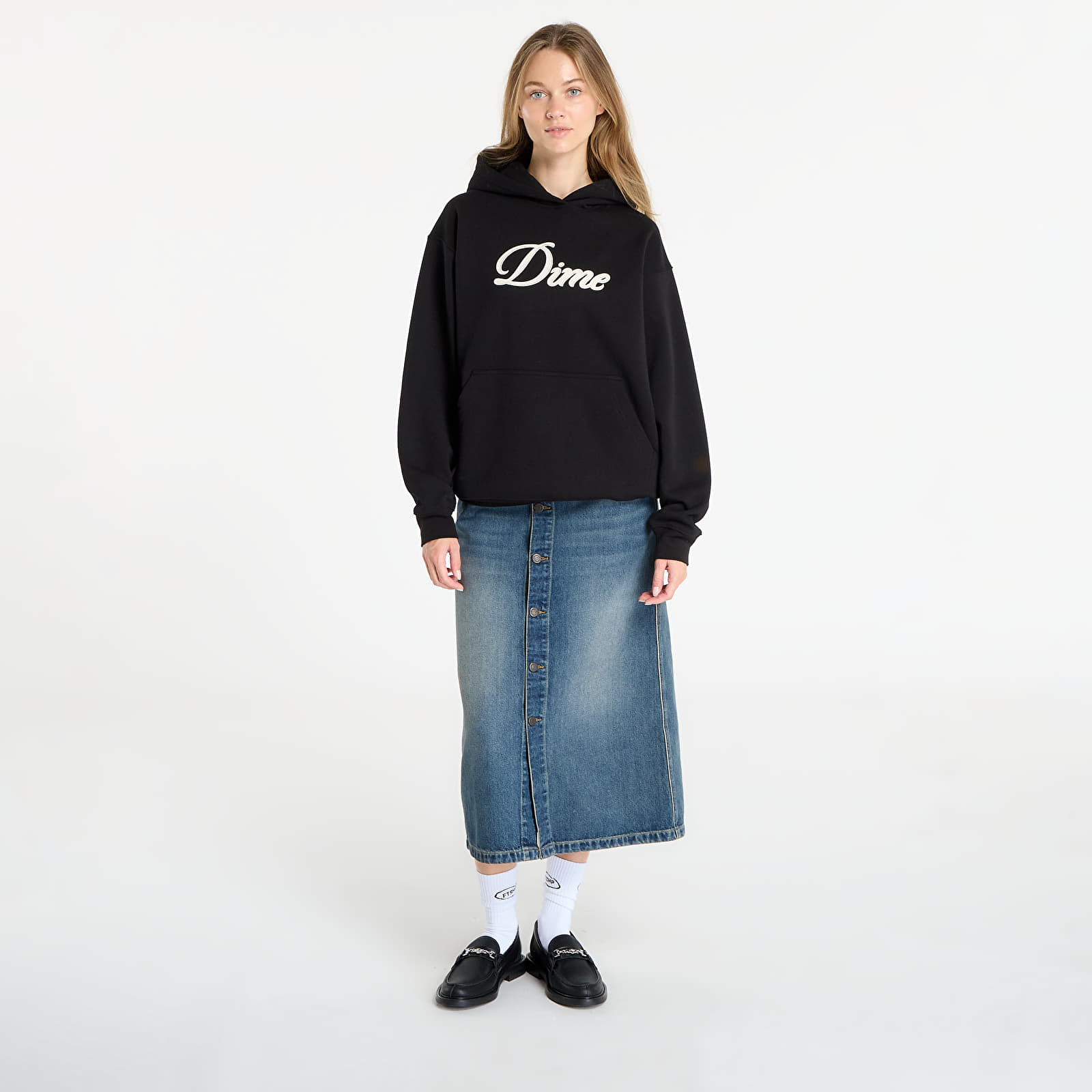Men's hoodies DIME Cursive Hoodie UNISEX Black