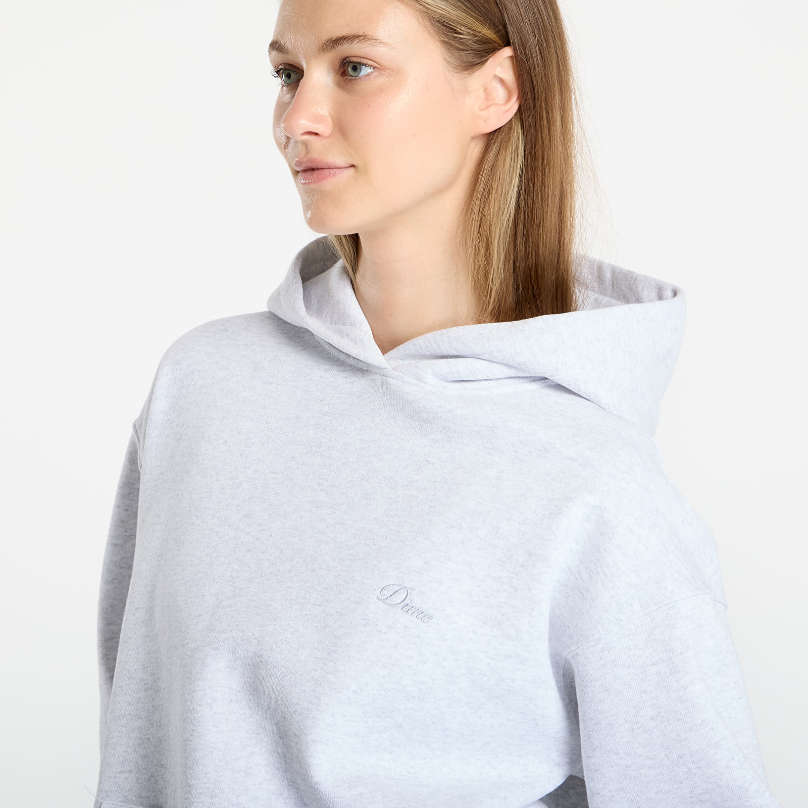 Men's hoodies DIME Cursive Small Logo Hoodie UNISEX Ash