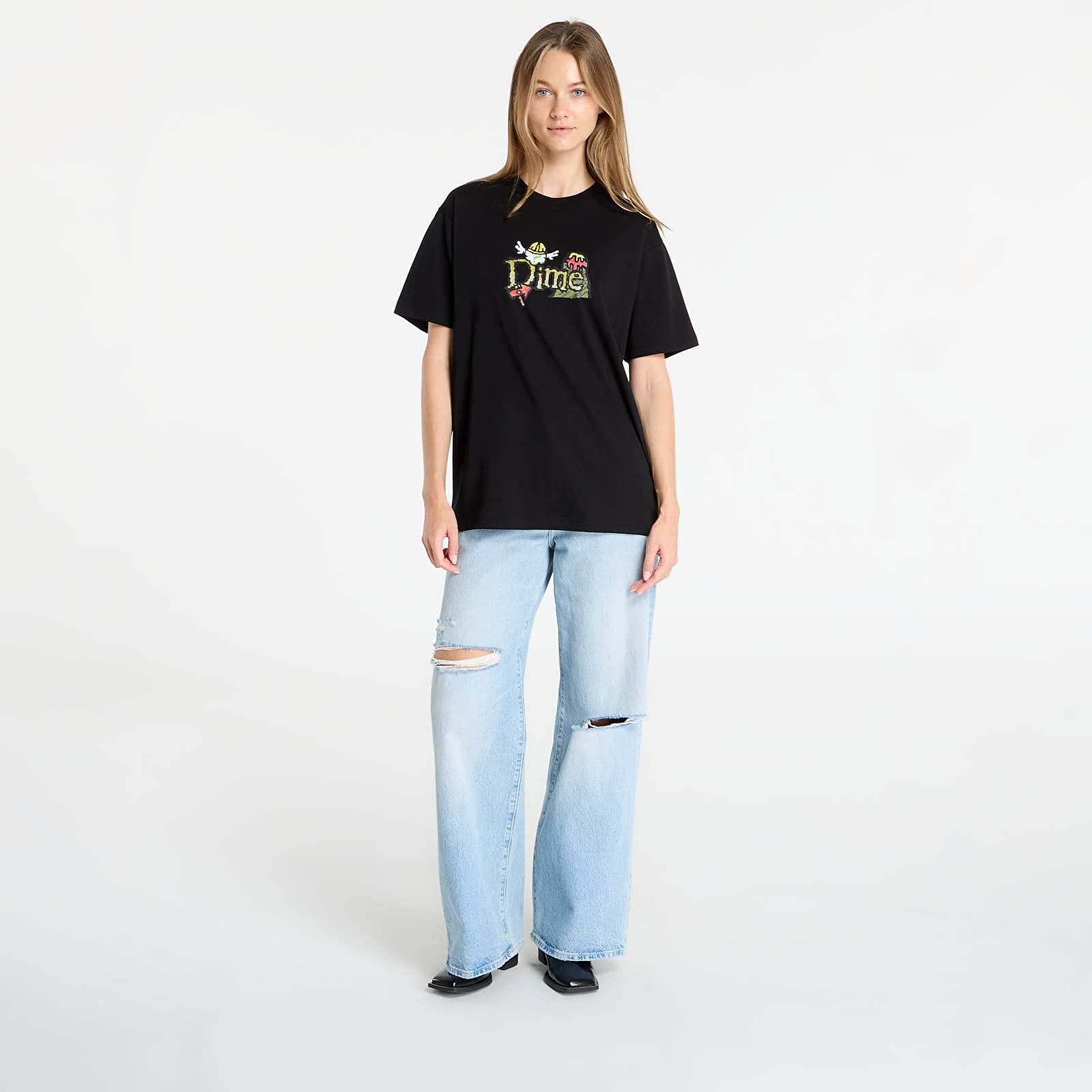Тениски DIME Classic Fuzzy T-Shirt UNISEX Black