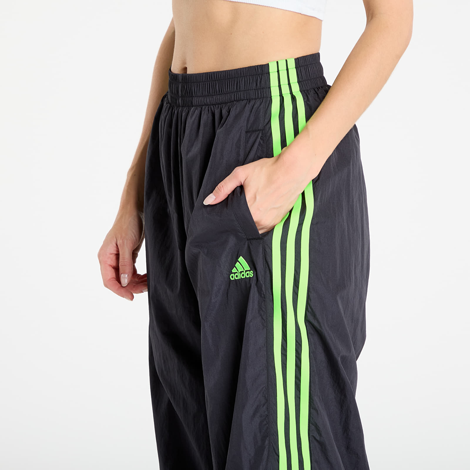 Byxor för kvinnor adidas Teamgeist Adicolor Oversized Track Tracksuit Bottoms Black