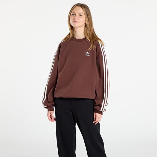 adidas Adicolor Oversized Crew Sweatshirt Auburn