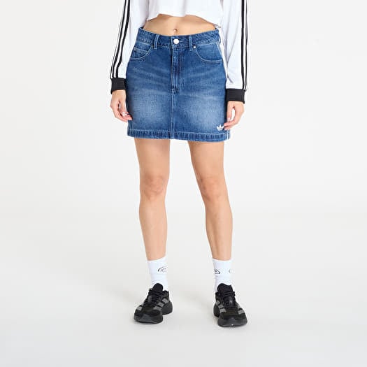 adidas 3-Stripes Denim Mini Skirt Indigo Denim