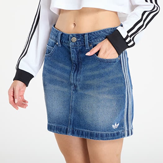 Women's skirts adidas 3-Stripes Denim Mini Skirt Indigo
