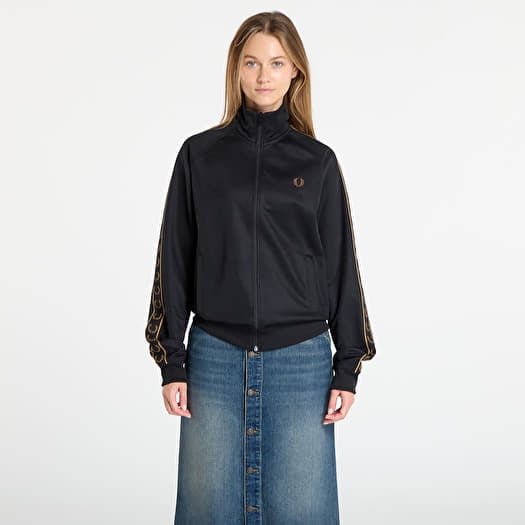 FRED PERRY Contrast Tape Track Jacket UNISEX Black/ Shadedston