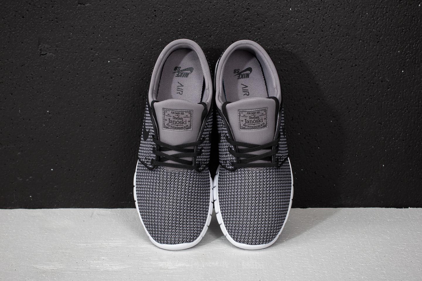 Nike sb janoski max gunsmoke black & white skate shoes clearance