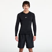Nike Pro Men's Dri-FIT Tight Long-Sleeve Fitness Top Black/ White