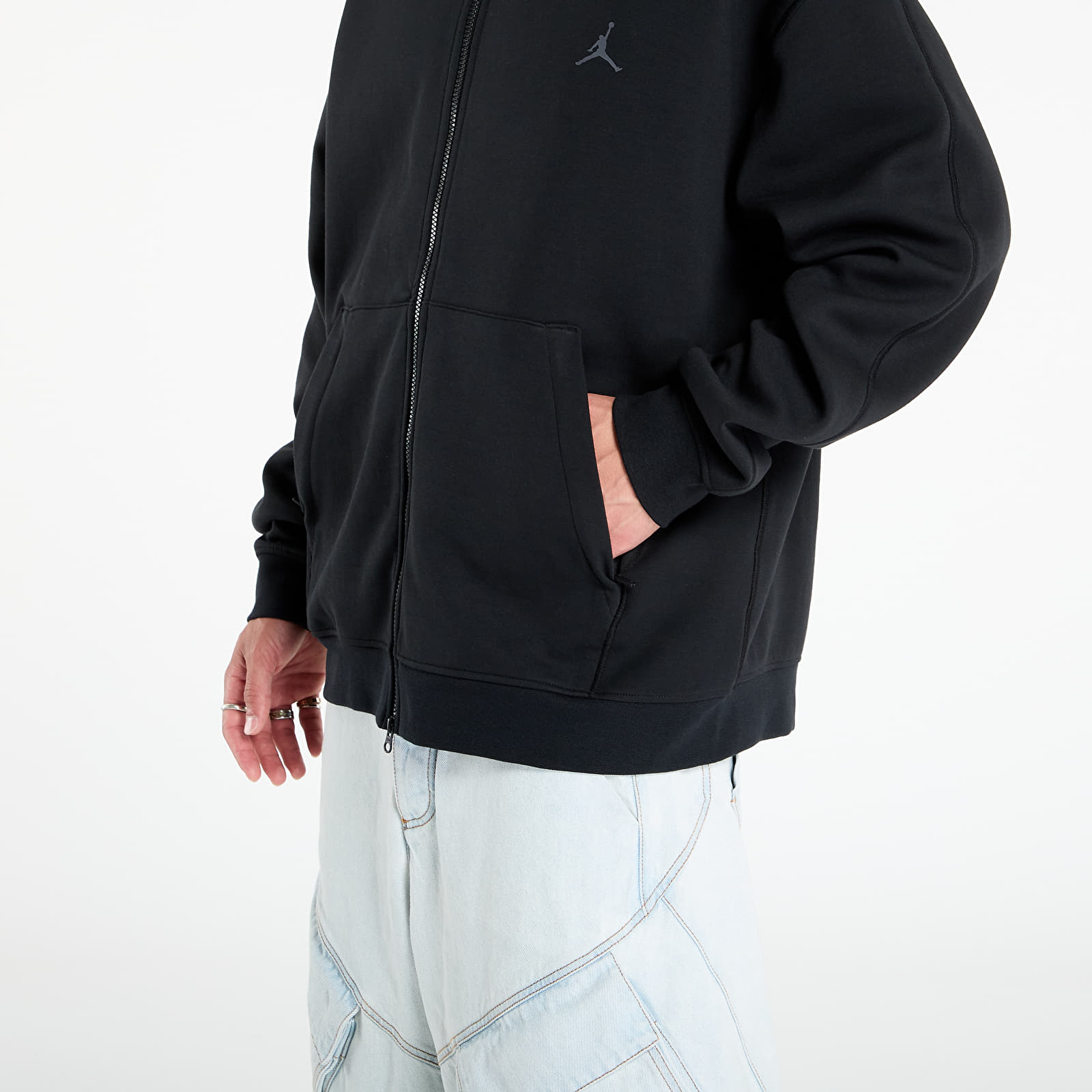 Sweatjacken und Sweatshirts Jordan Sport Hoop Fleece Men's Dri-FIT Full-Zip Hoodie Black/ Dark Shadow