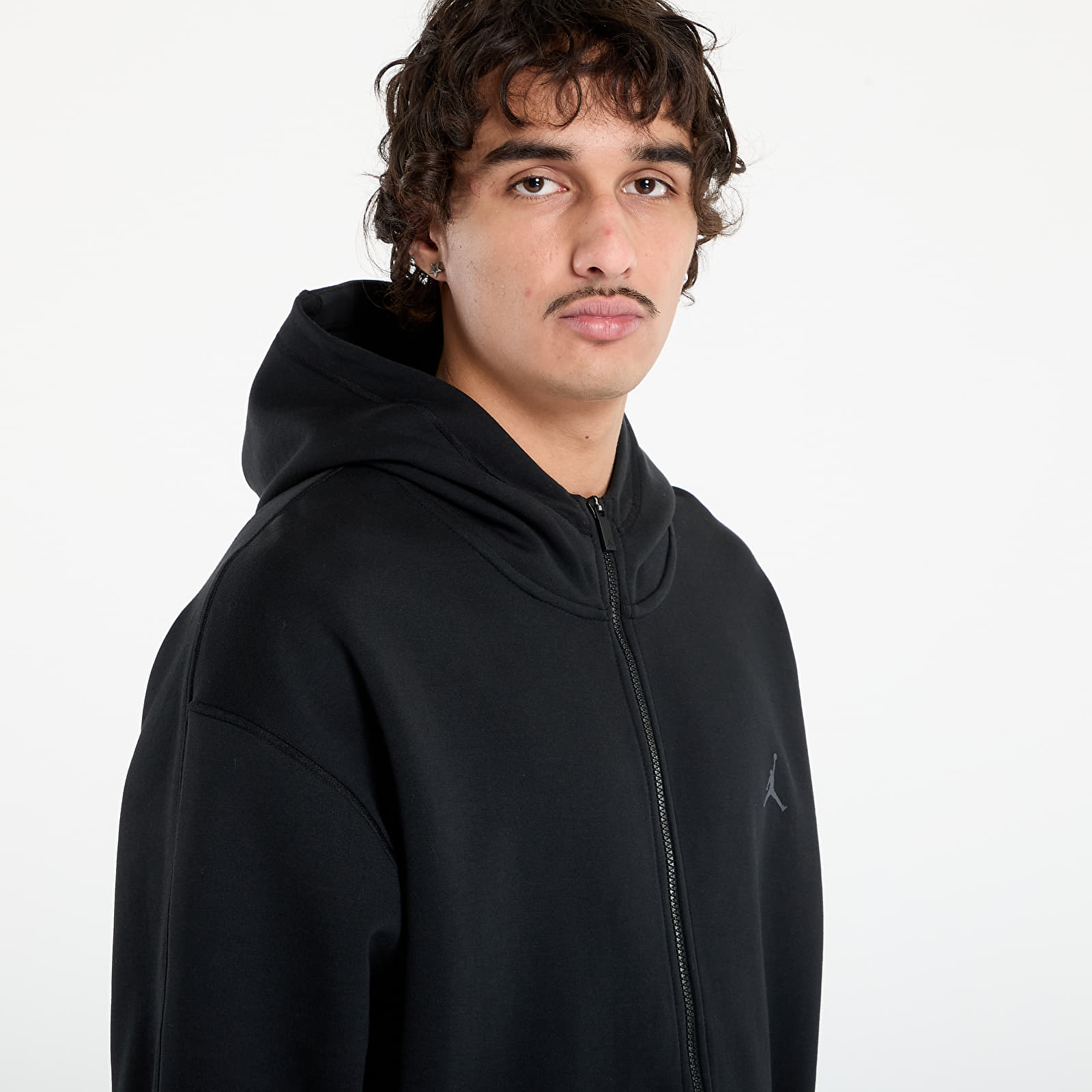 Sweatjacken und Sweatshirts Jordan Sport Hoop Fleece Men's Dri-FIT Full-Zip Hoodie Black/ Dark Shadow