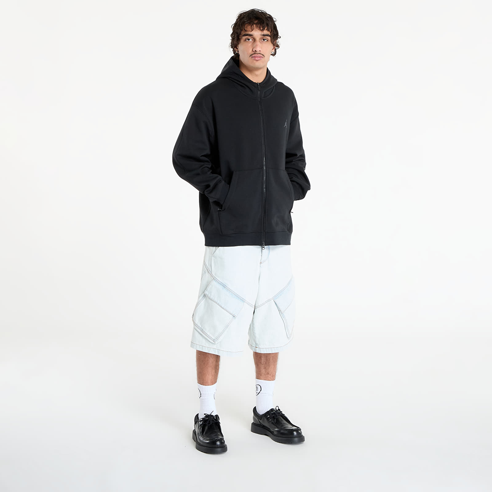 Sweatjacken und Sweatshirts Jordan Sport Hoop Fleece Men's Dri-FIT Full-Zip Hoodie Black/ Dark Shadow