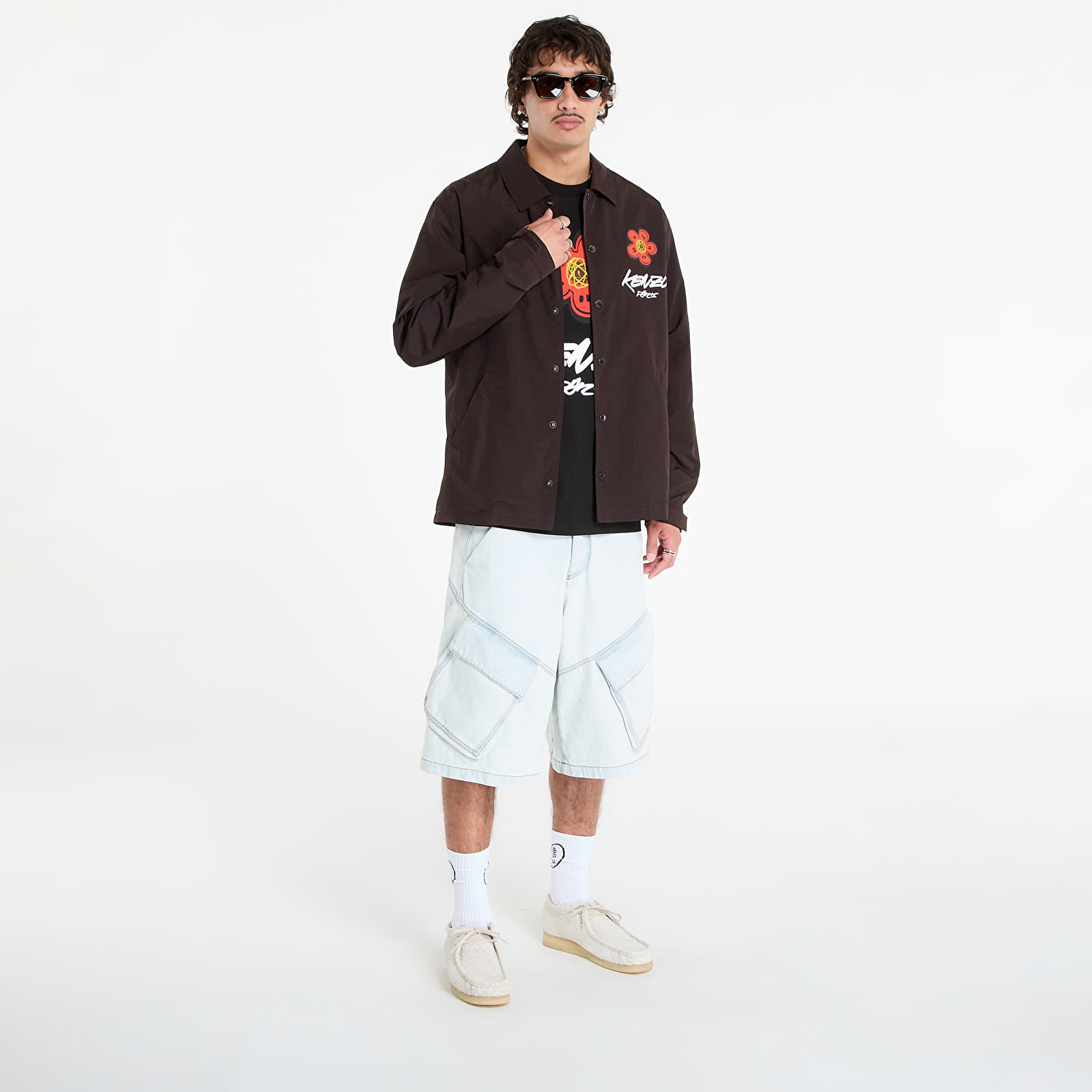 Jacken KENZO x FUTURA 2000 Light Coach Jacket Chocolate