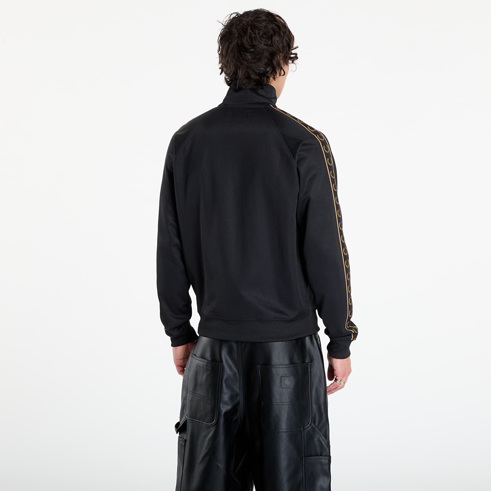 Φούτερ FRED PERRY Contrast Tape Track Jacket Black/ Shadedston