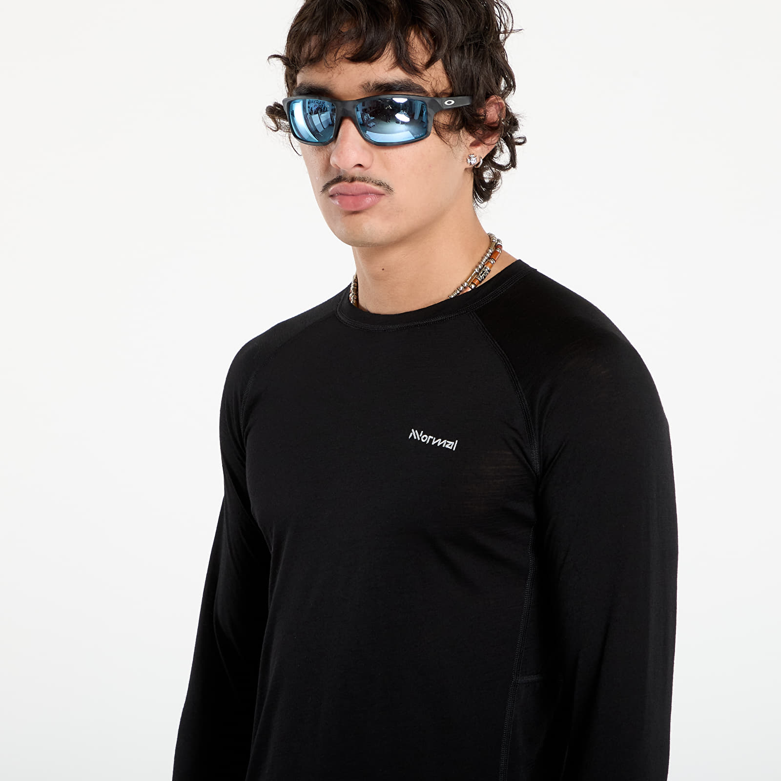 Marškinėliai NNormal Men's Merino Long Sleeve T-shirt Black