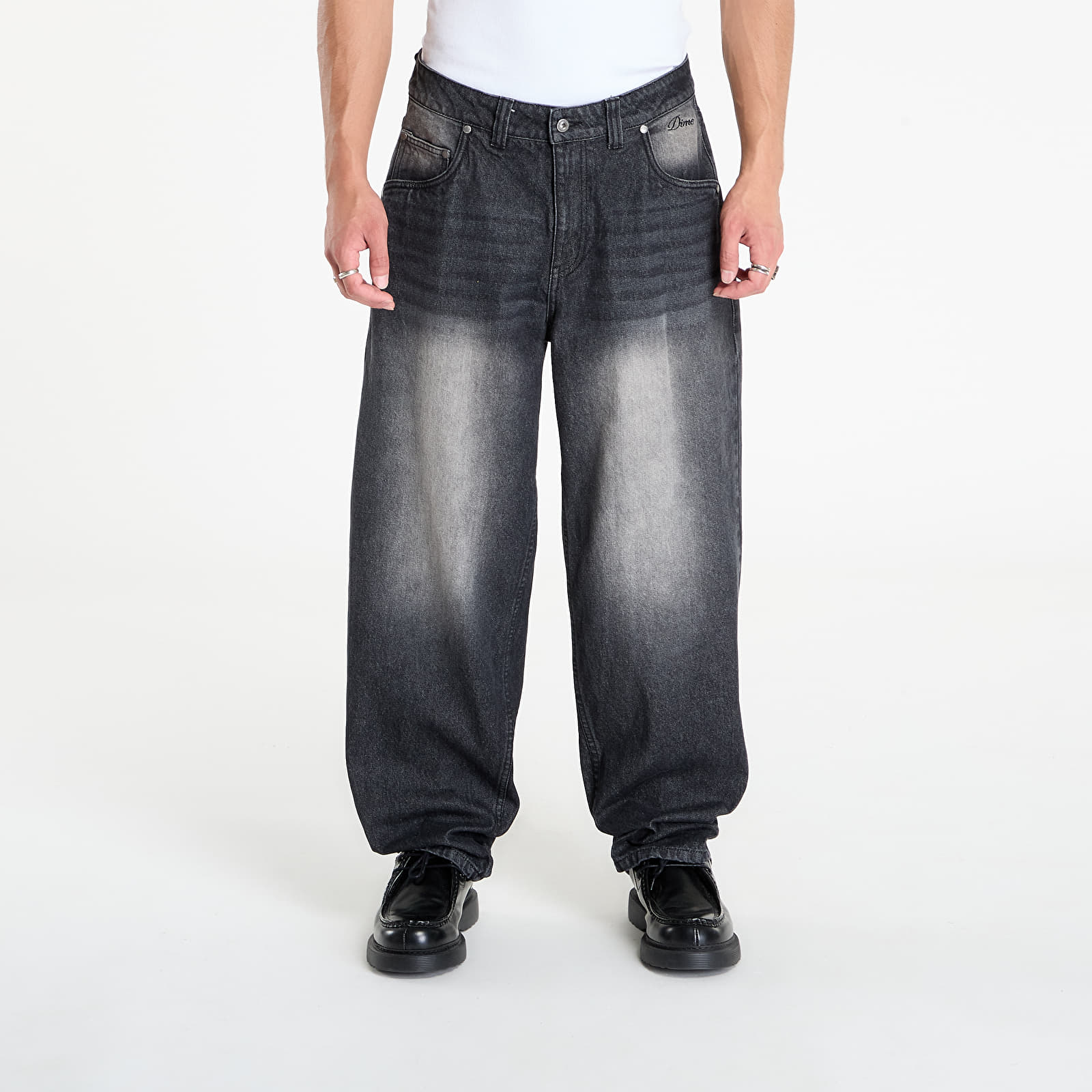 Women's jeans DIME Classic Baggy Denim Pants Sandblasted Black