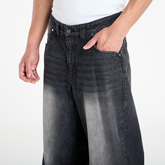 DIME Classic Baggy Denim Pants Sandblasted Black | Footshop