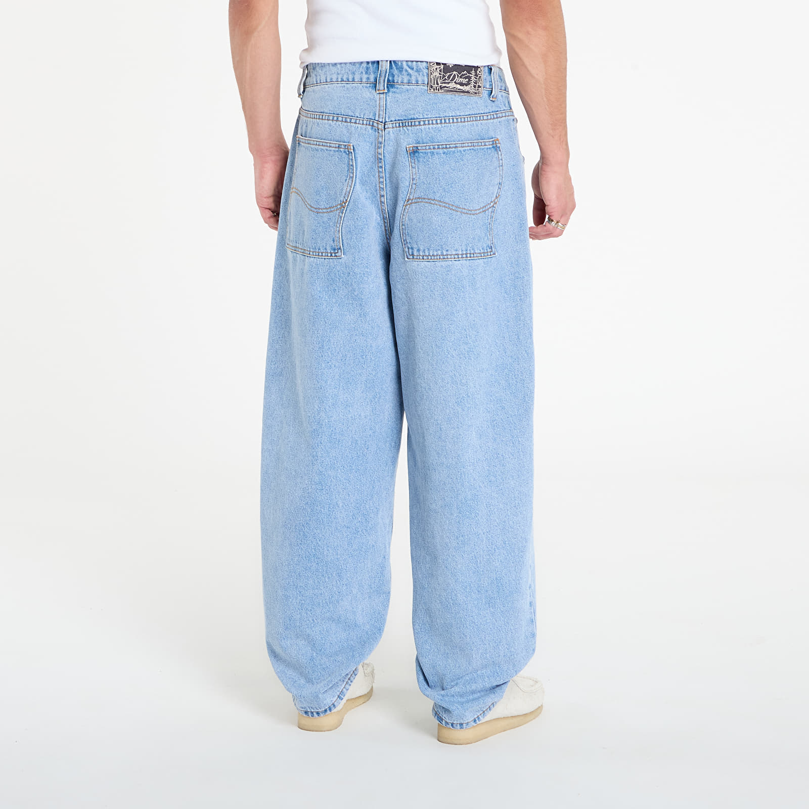 Jeans für Frauen DIME Classic Baggy Denim Pants Blue Washed