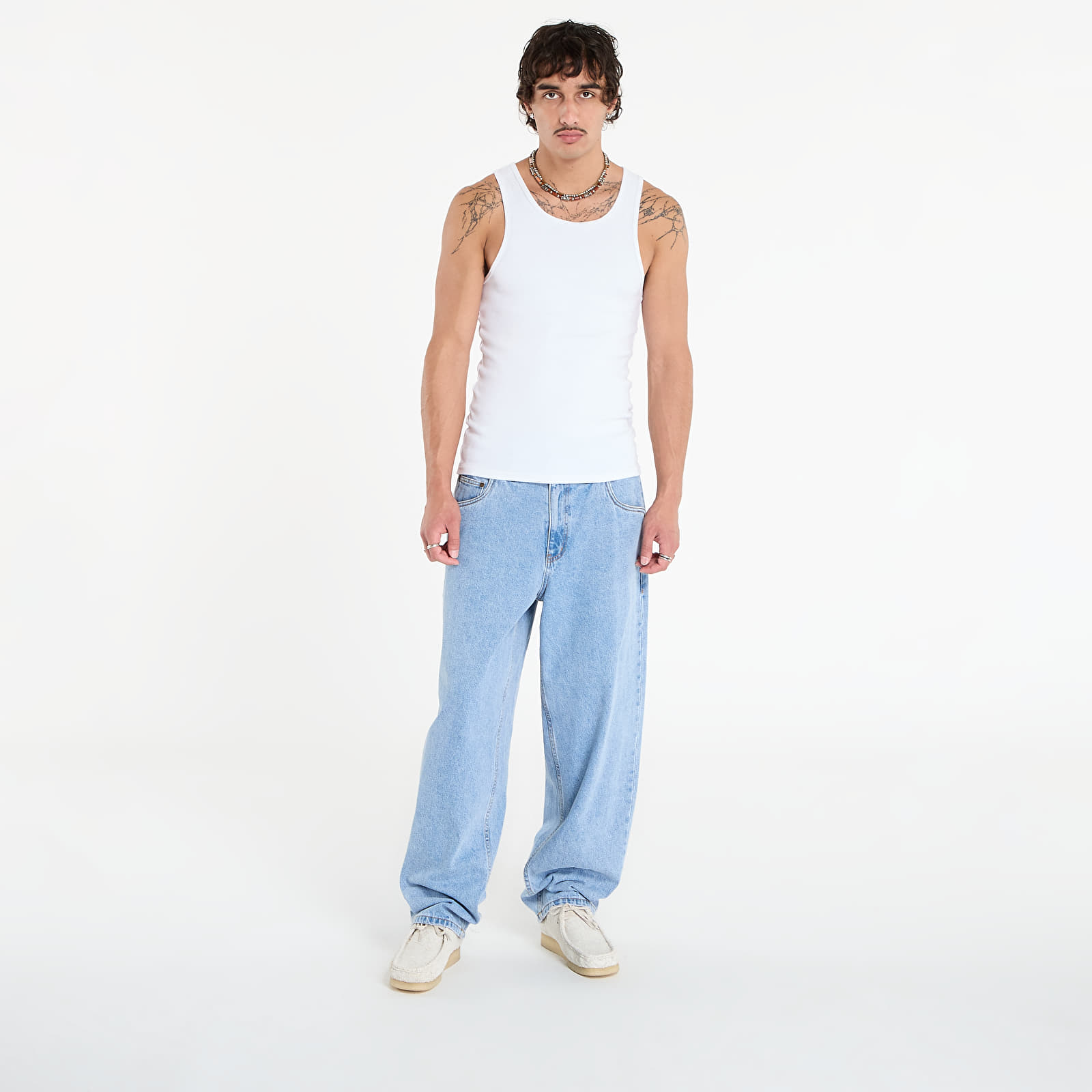 Jeans für Frauen DIME Classic Baggy Denim Pants Blue Washed