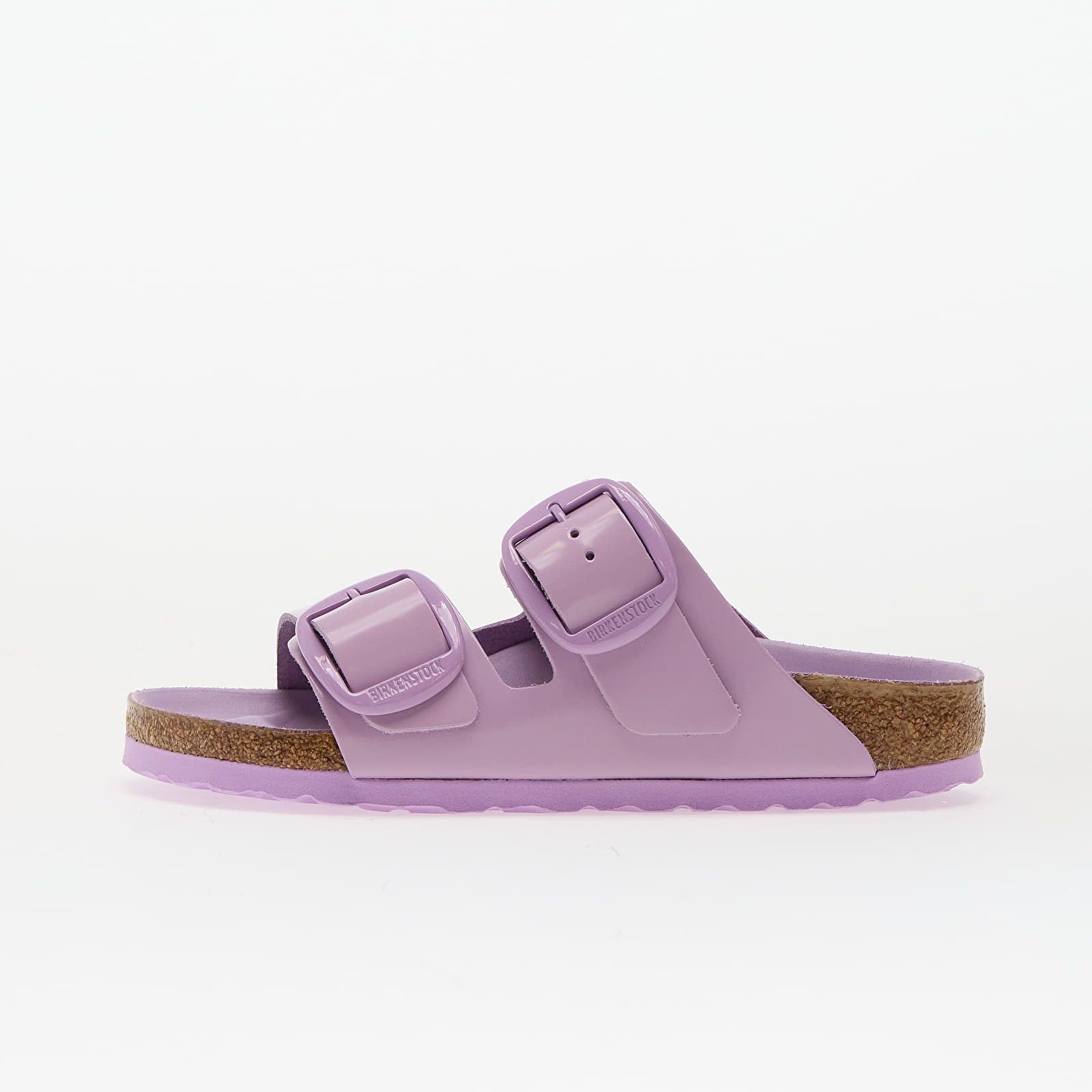 Herren Sneaker und Schuhe Birkenstock Arizona Big Buckle Natural Leather Patent Lilac