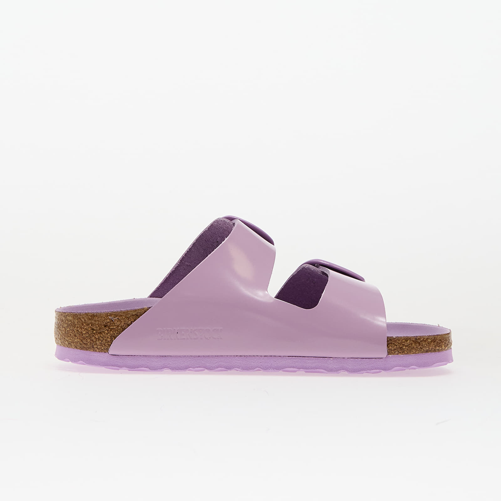 Herren Sneaker und Schuhe Birkenstock Arizona Big Buckle Natural Leather Patent Lilac