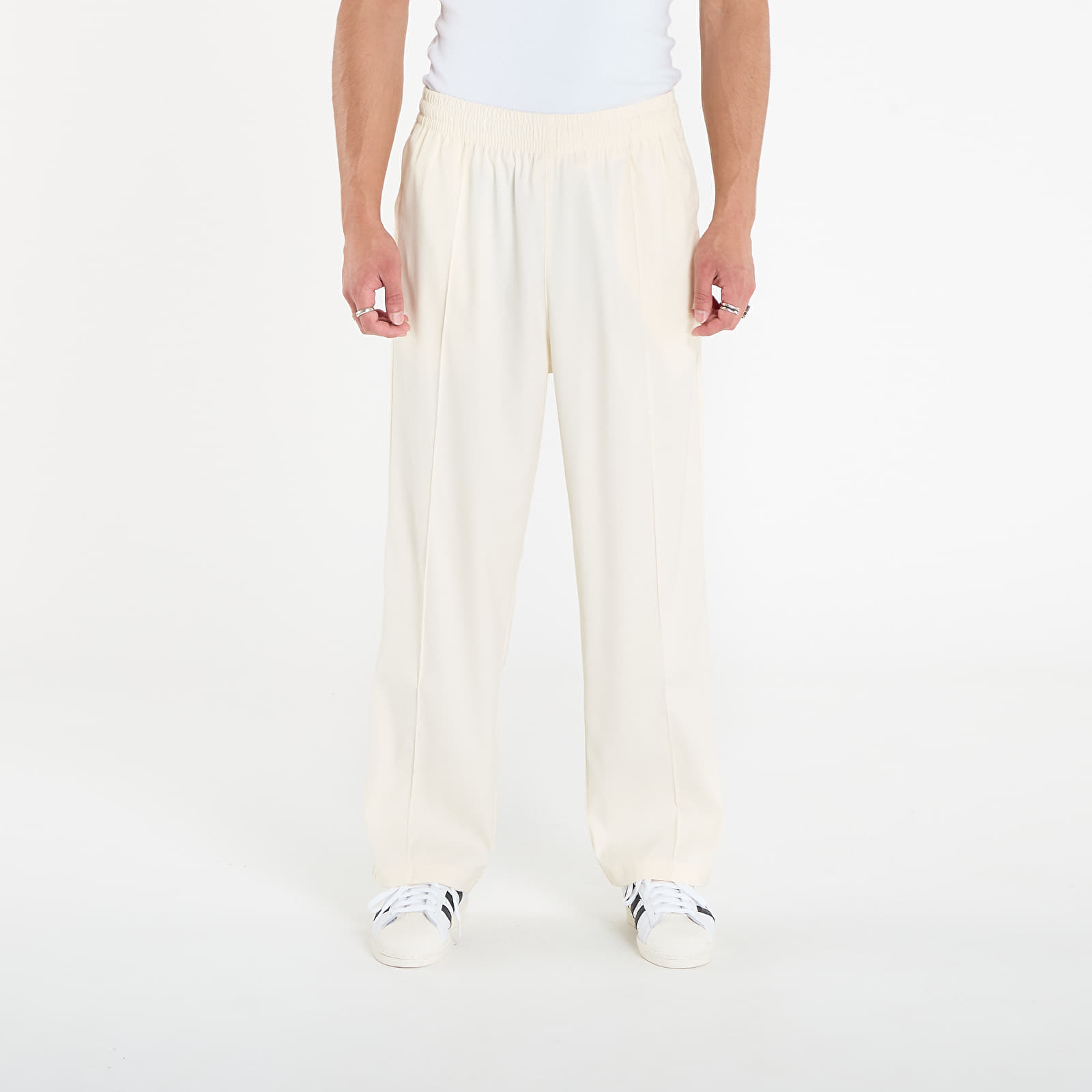 Kelnės adidas Premium Baggy Track Pants Cream White/ Black