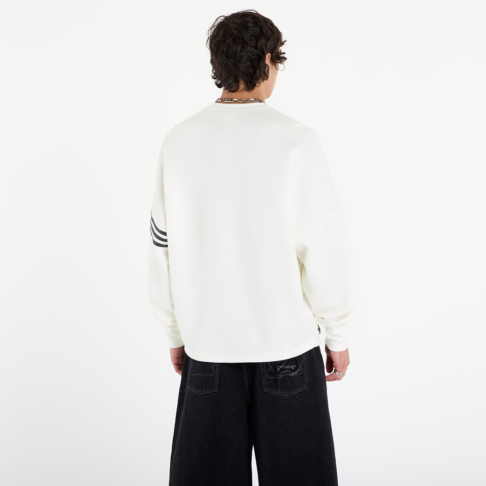 Hanorace adidas Neuclassics Oversized Crew Sweatshirt Off White