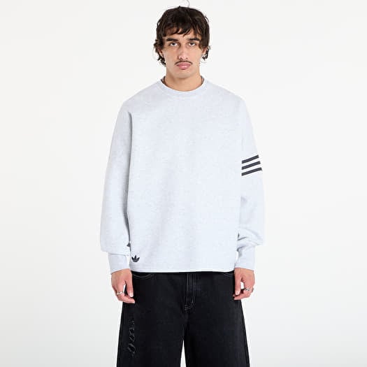 adidas Neuclassics Oversized Crew Sweatshirt Light Grey Heather