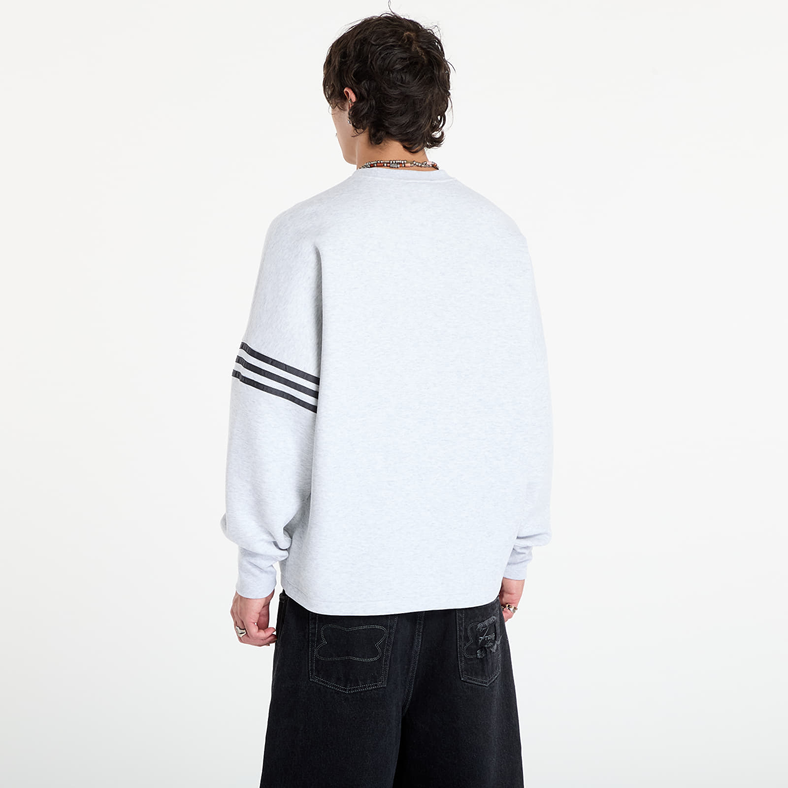 Dukserice adidas Neuclassics Oversized Crew Sweatshirt Light Grey Heather
