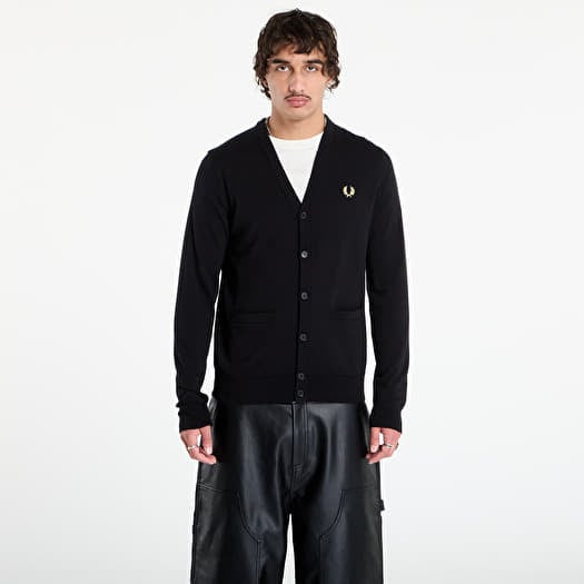 Villapaita FRED PERRY Classic Cardigan Black