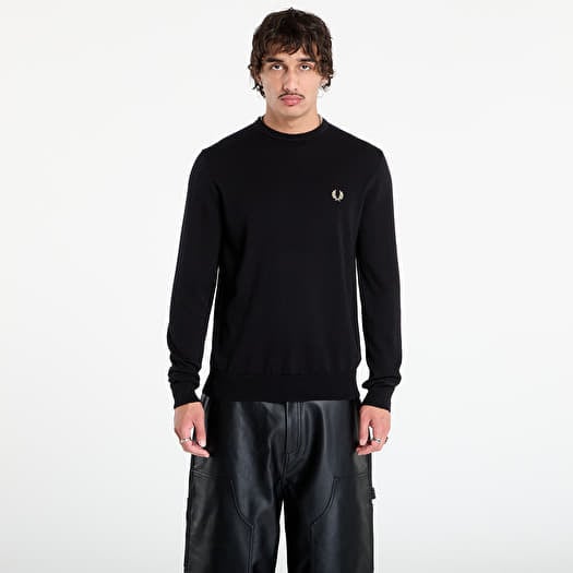Villapaita FRED PERRY Classic Crew Neck Jumper Black