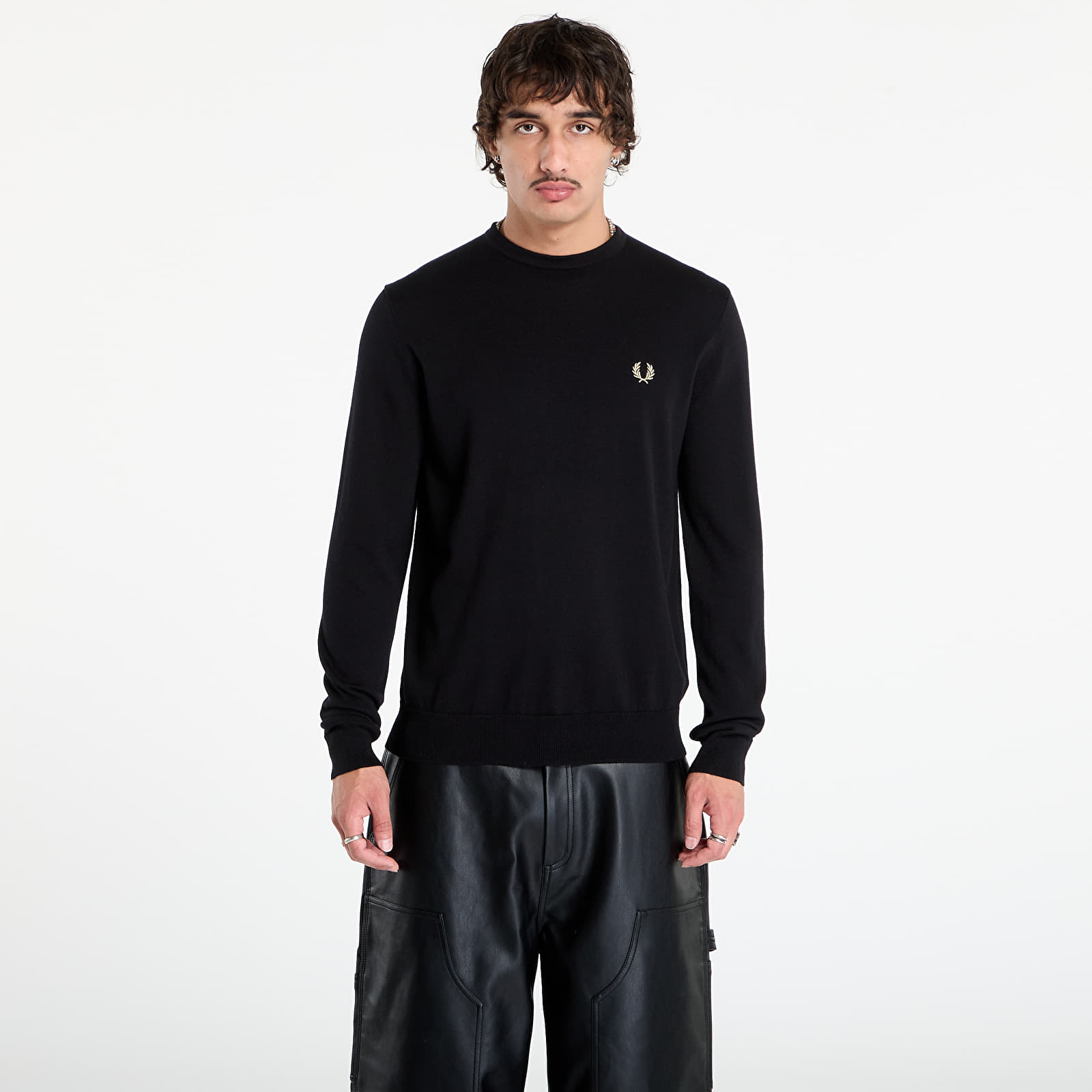 Villapaidat FRED PERRY Classic Crew Neck Jumper Black